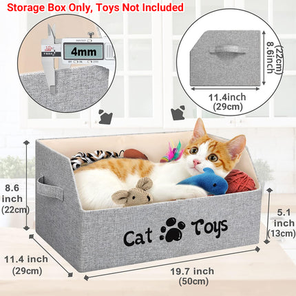 Portable Pet Toy Storage Box Foldable Organizer Snack Bag Pet Accessories Holder