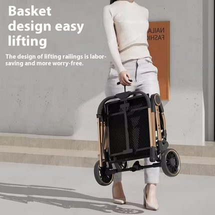 Pet Stroller Lightweight Foldable Cart Detachable Carrier for Small Dogs Cats