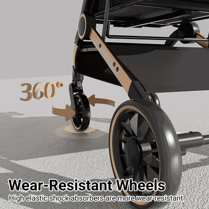 Pet Stroller Lightweight Foldable Cart Detachable Carrier for Small Dogs Cats