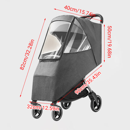 Universal Pet Stroller Rain Cover Windproof Dustproof Cold Weather Shield