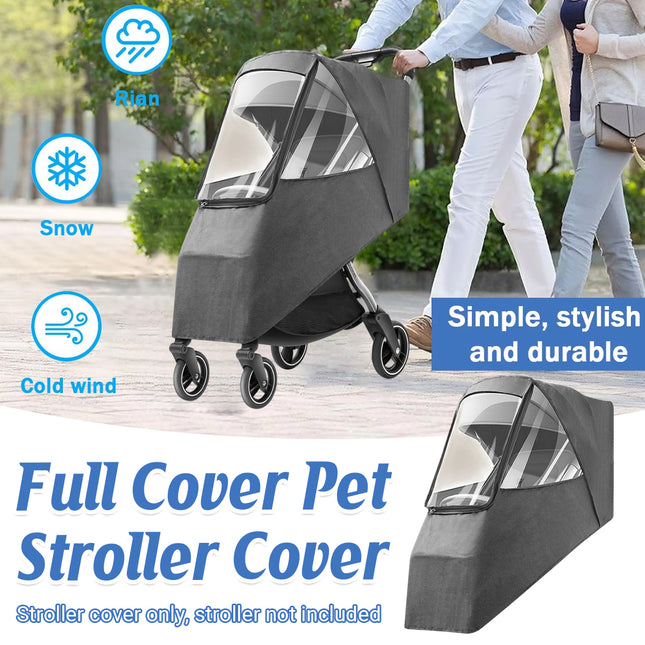 Universal Pet Stroller Rain Cover Windproof Dustproof Cold Weather Shield