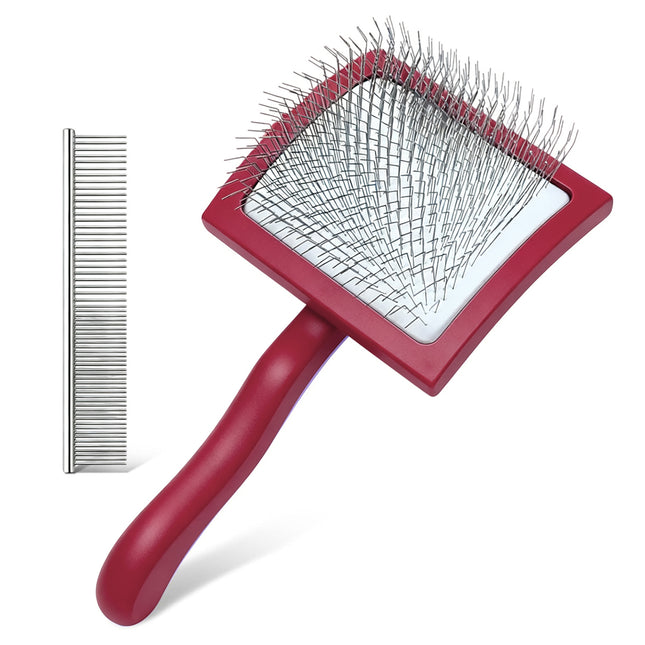 Pet Dog Hair Shedding Undercoat Rake Grooming Trimmer Comb Brush Slicker Purple