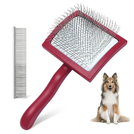 Pet Dog Hair Shedding Undercoat Rake Grooming Trimmer Comb Brush Slicker Purple