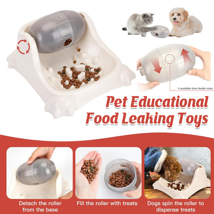 Cat Dog Slow Feeder Bowl Leaky Food Toy Interactive Pet Feeding Supplies Tool