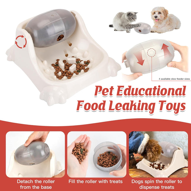 Cat Dog Slow Feeder Bowl Leaky Food Toy Interactive Pet Feeding Supplies Tool