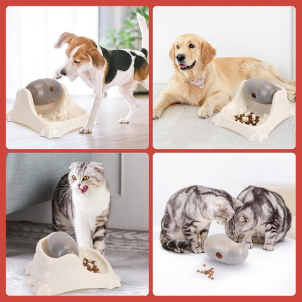 Cat Dog Slow Feeder Bowl Leaky Food Toy Interactive Pet Feeding Supplies Tool