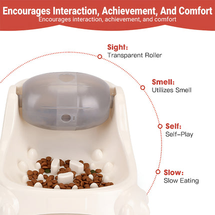 Cat Dog Slow Feeder Bowl Leaky Food Toy Interactive Pet Feeding Supplies Tool