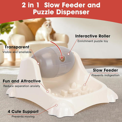 Cat Dog Slow Feeder Bowl Leaky Food Toy Interactive Pet Feeding Supplies Tool