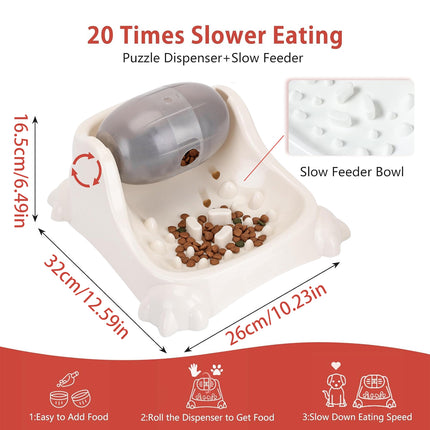 Cat Dog Slow Feeder Bowl Leaky Food Toy Interactive Pet Feeding Supplies Tool