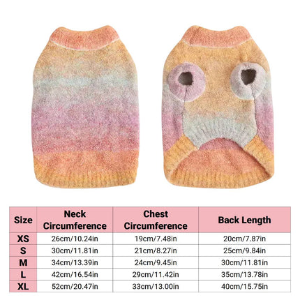 Pet Sleeveless Sweater Autumn Winter Warm Thermal Coat For Dog Cat Puppy Kitten