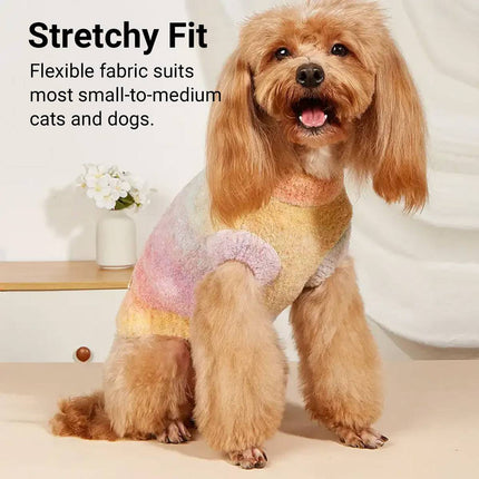 Pet Sleeveless Sweater Autumn Winter Warm Thermal Coat For Dog Cat Puppy Kitten