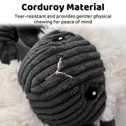 Lamb Shape Pet Chew Toy with Squeaker Soft PP Cotton for Dogs Puppies Play Use