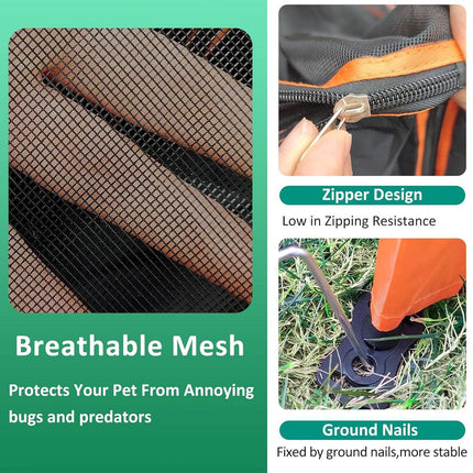 4pcs Outdoor Pet Enclosure Dog Cat Folding Tunnel Italian Combination Tent