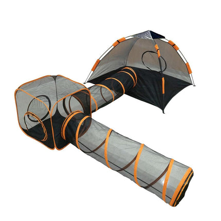 4pcs Outdoor Pet Enclosure Dog Cat Folding Tunnel Italian Combination Tent