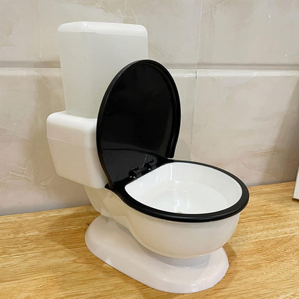 Creative Pet Water Dispenser Toilet-Shaped Design Large Water Bowl Dust-Proof