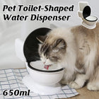 Creative Pet Water Dispenser Toilet-Shaped Design Large Water Bowl Dust-Proof