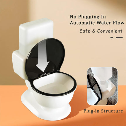 Creative Pet Water Dispenser Toilet-Shaped Design Large Water Bowl Dust-Proof