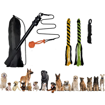 Retractable Dog Teaser Stick Dog Teaser Pole Toy For Dogs Interactive Pet Play