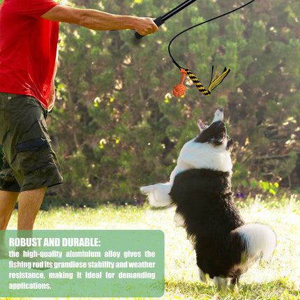 Retractable Dog Teaser Stick Dog Teaser Pole Toy For Dogs Interactive Pet Play
