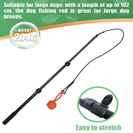 Retractable Dog Teaser Stick Dog Teaser Pole Toy For Dogs Interactive Pet Play
