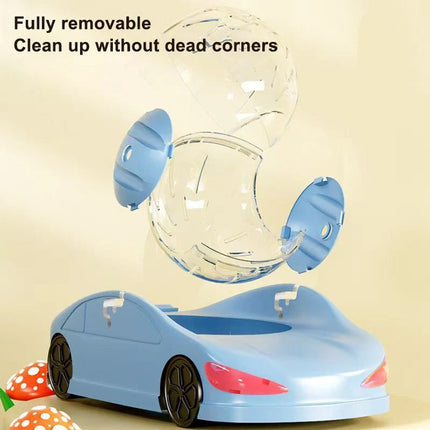 Hamster Running Car Toy Exercise Wheel Pet Roller Ball Sports Vehicle Small Pets