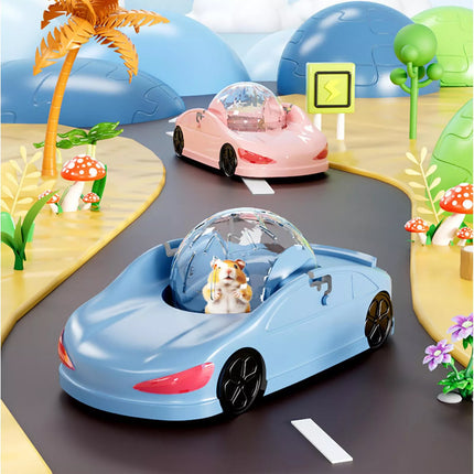 Hamster Running Car Toy Exercise Wheel Pet Roller Ball Sports Vehicle Small Pets