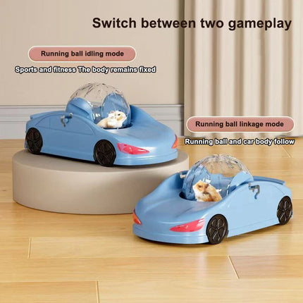 Hamster Running Car Toy Exercise Wheel Pet Roller Ball Sports Vehicle Small Pets