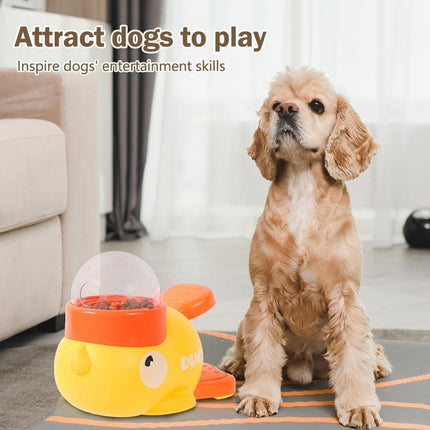 Little Yellow Duck Pet Food Leakage Device Press Rotate Dog Boredom Relief Toy
