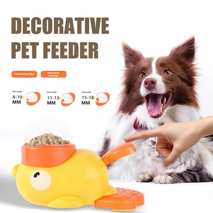 Little Yellow Duck Pet Food Leakage Device Press Rotate Dog Boredom Relief Toy