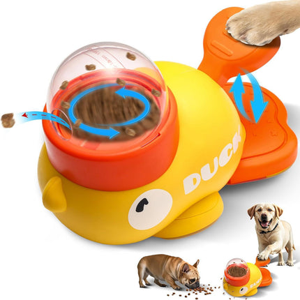 Little Yellow Duck Pet Food Leakage Device Press Rotate Dog Boredom Relief Toy