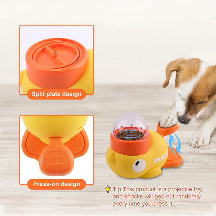 Little Yellow Duck Pet Food Leakage Device Press Rotate Dog Boredom Relief Toy