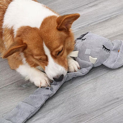 Dog Sniffing Toy Elephant Shaped Interactive Food Hiding Sound Toy for Dogs
