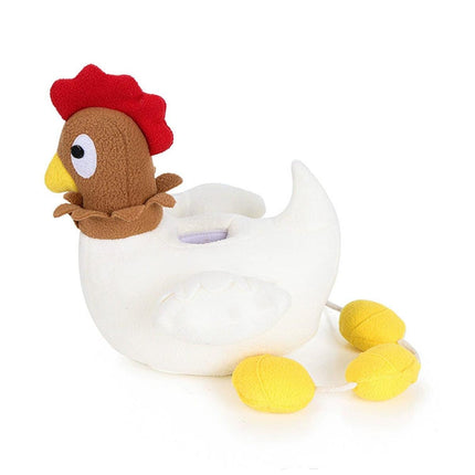 Hen Laying Eggs Dog Toy Sniffing Pet Plush Interactive Chew Toy for Dogs Puppies
