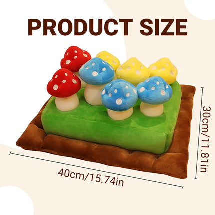 Colourful Mushroom Ground Plush Toy Pet Dog Interactive Educational Grass Toy
