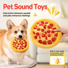 Dog Simulation Pizza Toy Plush Squeaky Chew Toy Interactive Pet Sound Toy