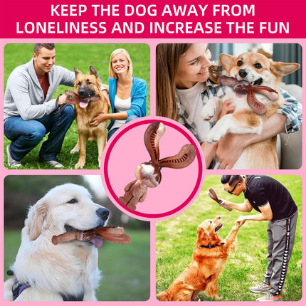 Dog Chew Toy Rabbit Shape Beef Flavour Durable Pet Teeth Cleaning Toy for Puppy