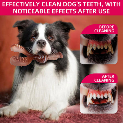 Dog Chew Toy Rabbit Shape Beef Flavour Durable Pet Teeth Cleaning Toy for Puppy