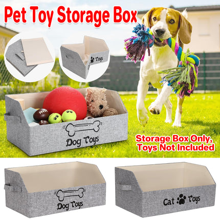 Portable Pet Toy Storage Box Foldable Organizer Snack Bag Pet Accessories Holder