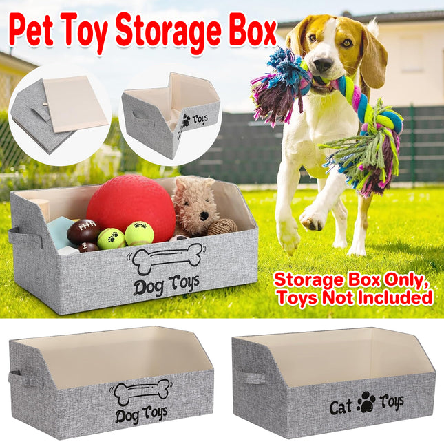 Portable Pet Toy Storage Box Foldable Organizer Snack Bag Pet Accessories Holder