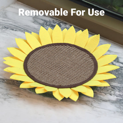 Sunflower Shaped Cat Scratcher Cat Tree Non-Shedding Durable Cardboard Material