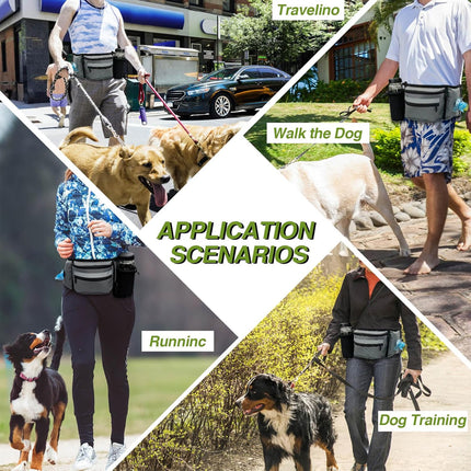 Portable Multi Pocket Pet Training Belt Bag Waterproof Dog Walking Outdoor Use