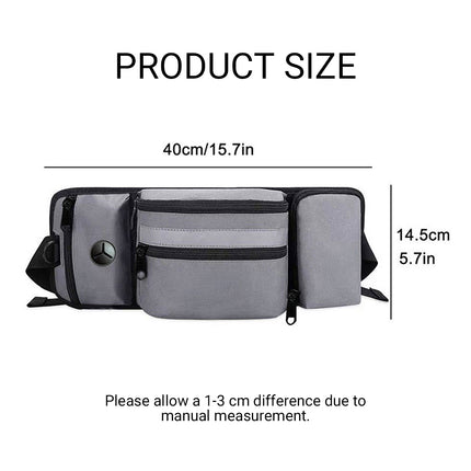 Portable Multi Pocket Pet Training Belt Bag Waterproof Dog Walking Outdoor Use