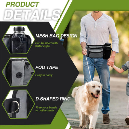 Portable Multi Pocket Pet Training Belt Bag Waterproof Dog Walking Outdoor Use
