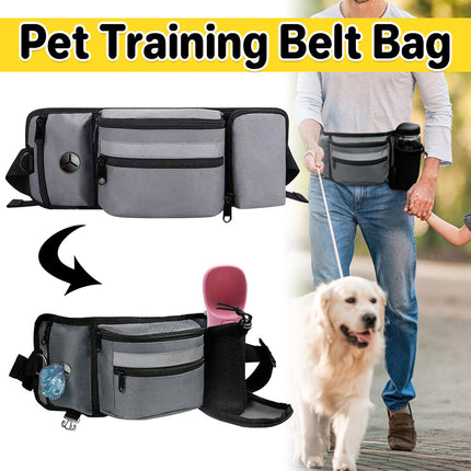 Portable Multi Pocket Pet Training Belt Bag Waterproof Dog Walking Outdoor Use