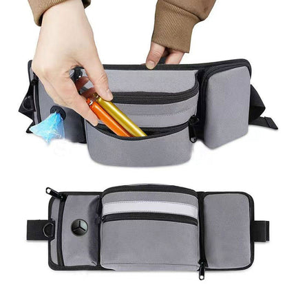 Portable Multi Pocket Pet Training Belt Bag Waterproof Dog Walking Outdoor Use