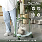 Transparent Pet Trolley Carrier with Wheels and Handle