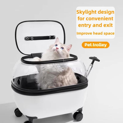 Cat Bag Portable Pet Trolley Carrier Travel Box Out and About Pet Transport Case