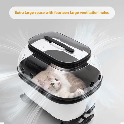 Cat Bag Portable Pet Trolley Carrier Travel Box Out and About Pet Transport Case