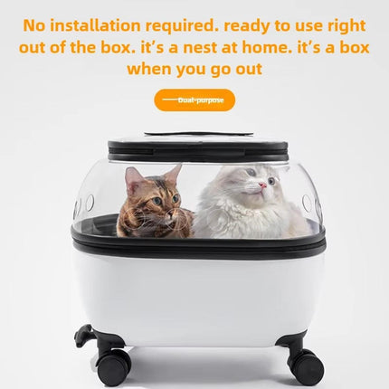 Cat Bag Portable Pet Trolley Carrier Travel Box Out and About Pet Transport Case