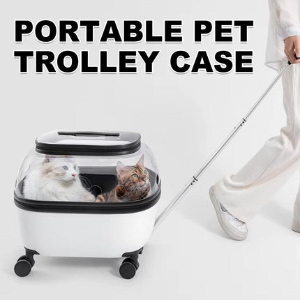 Cat Bag Portable Pet Trolley Carrier Travel Box Out and About Pet Transport Case